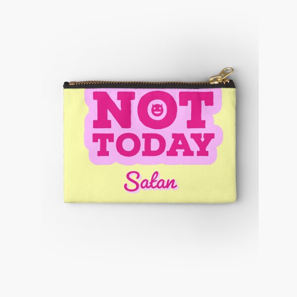 Item preview, NOT TODAY SATAN - PINK - YELLOW - COVID  designed and sold by Tropical Blood.