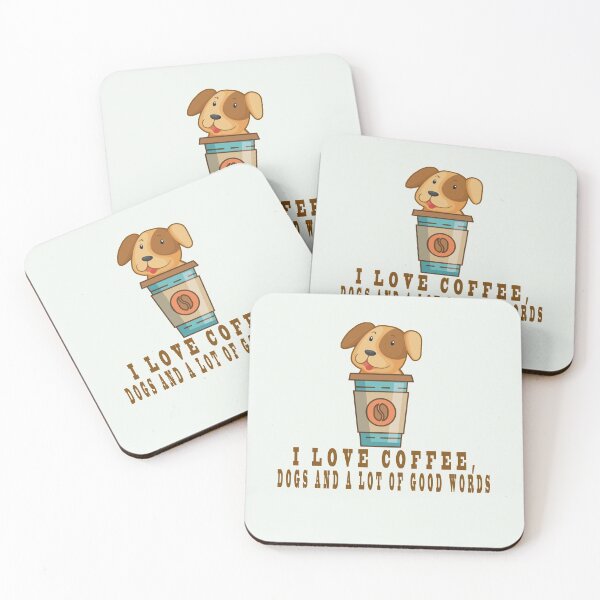 Item preview, I love Coffee, Dogs And A Lot Of Good Words designed and sold by majeed10.