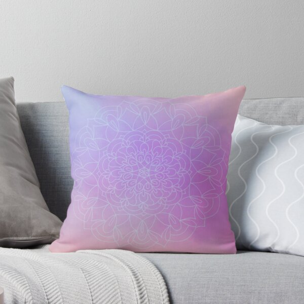 Item preview, Circular Modern Floral Sacred Geometric Art Retro Pastel Rainbow Mandala designed and sold by IZiets.