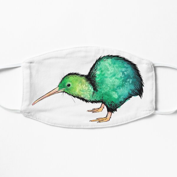 Cute Kiwi - Watercolour Art Flat Mask