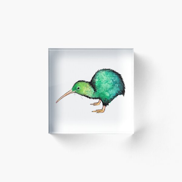 Cute Kiwi - Watercolour Art Acrylic Block