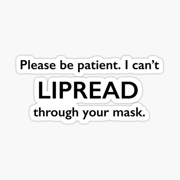 Item preview, DEAF Lipread Mask Coronavirus Sign Language COVID LIP READ designed and sold by Rocket Fox.