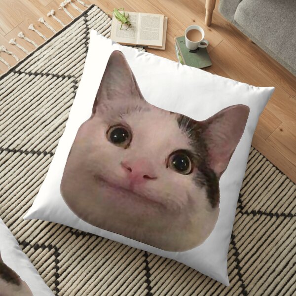 Polite Cat Meme Floor Pillow By Digitalaurora Redbubble