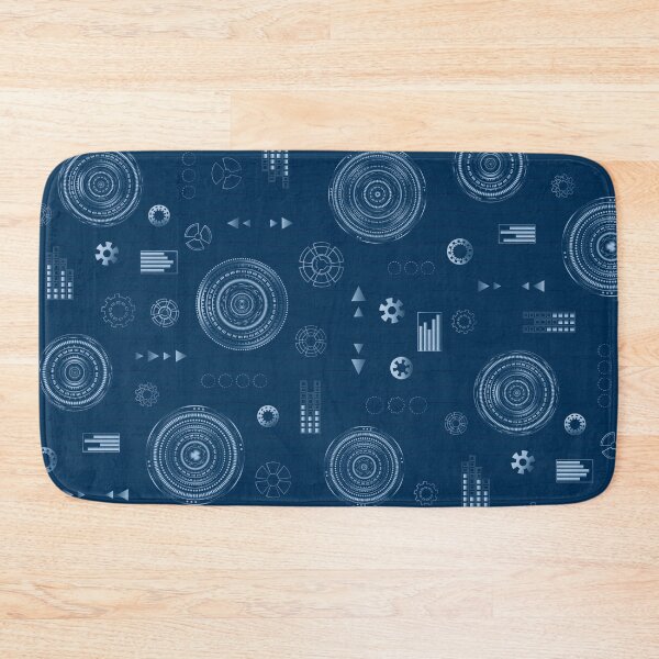Item preview, HUD Rings. Technical, game, dashboard design in blue designed and sold by SparkleandSmile.
