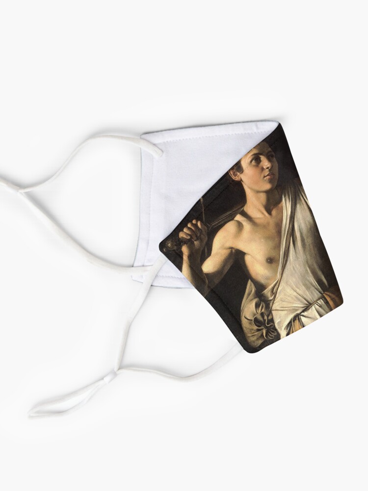 Alternate view of David Against Goliath - Pray For Paris - caravaggio Mask