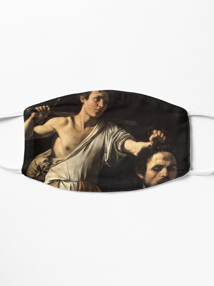 Alternate view of David Against Goliath - Pray For Paris - caravaggio Mask