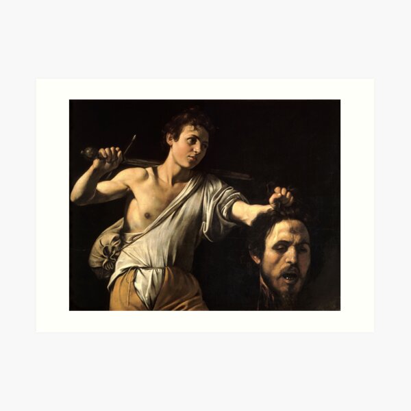 David contra Goliat - Ora por París - caravaggio Lámina artística