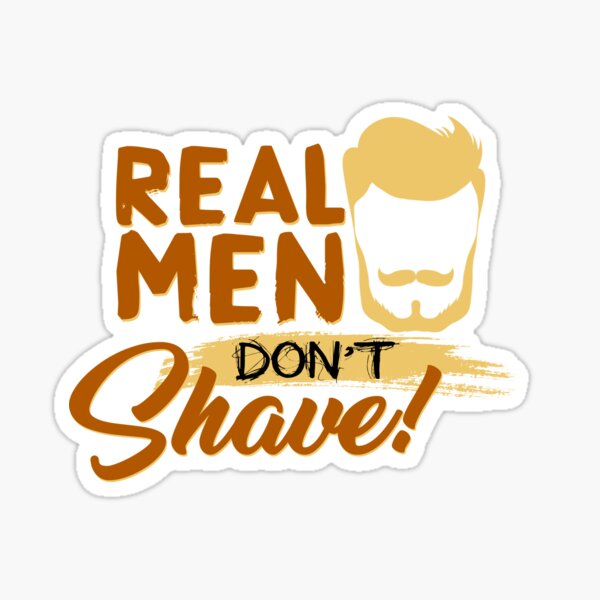 Item preview, Real men don’t shave! designed and sold by Schmuddelshirt.