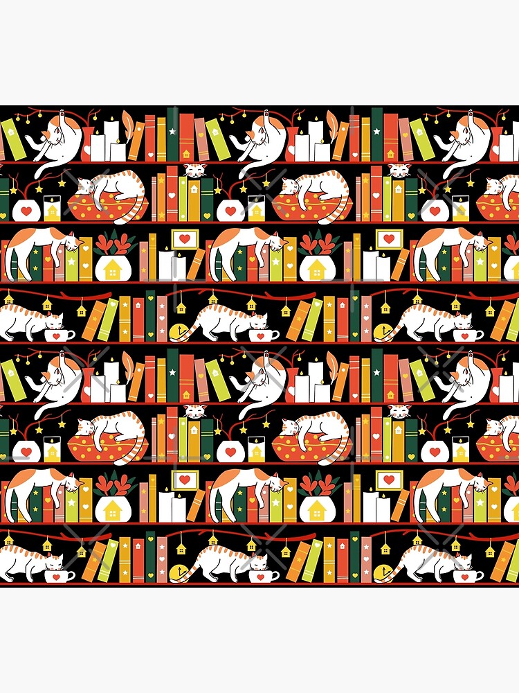 Library cats - autumn colour version by Elenanaylor