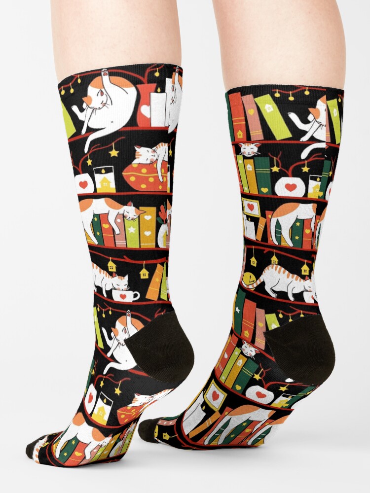 Alternate view of Library cats - autumn colour version Socks