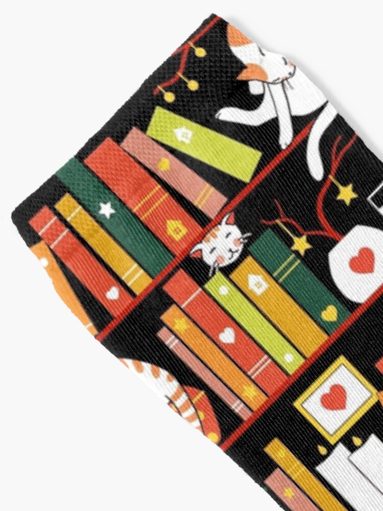 Alternate view of Library cats - autumn colour version Socks