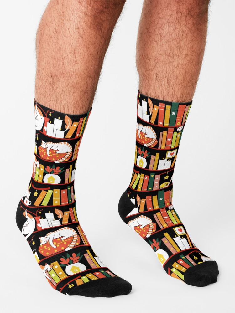 Alternate view of Library cats - autumn colour version Socks