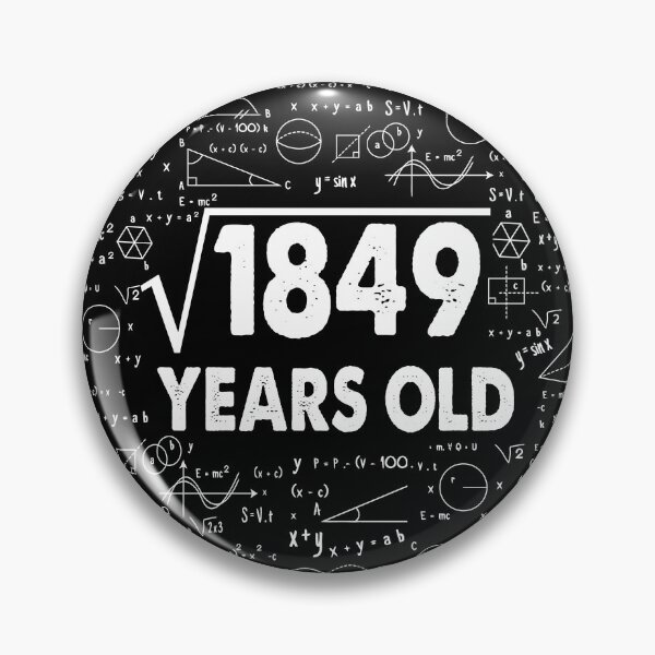 Item preview, Square Root of 1849 43th Birthday 43 Years Old Gift Ideas designed and sold by smtworld.