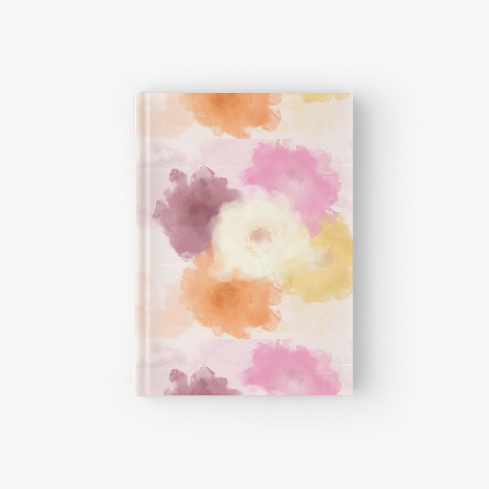 Soft Watercolor Rose Pattern Hardcover Journal