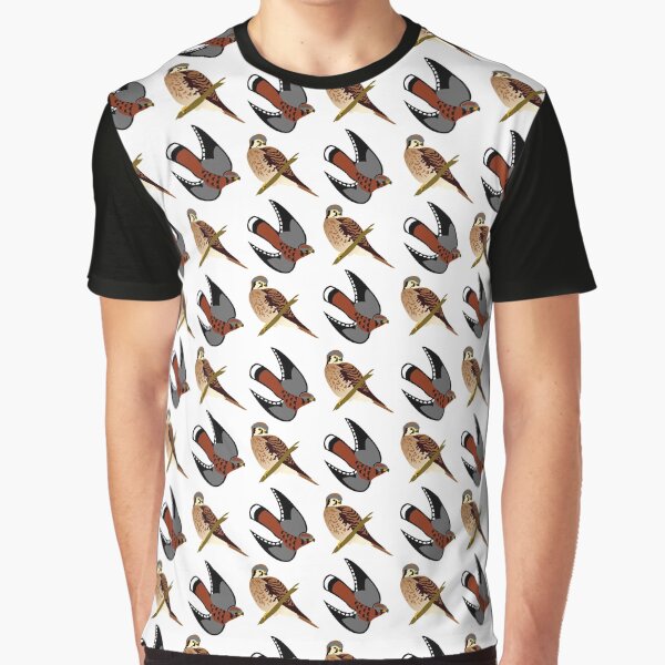 American Kestrel Pattern Graphic T-Shirt