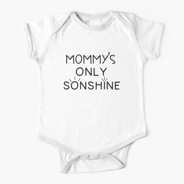 Mommy and Me Matching Shirts - Mommy's Only Sonshine Short Sleeve Baby One-Piece