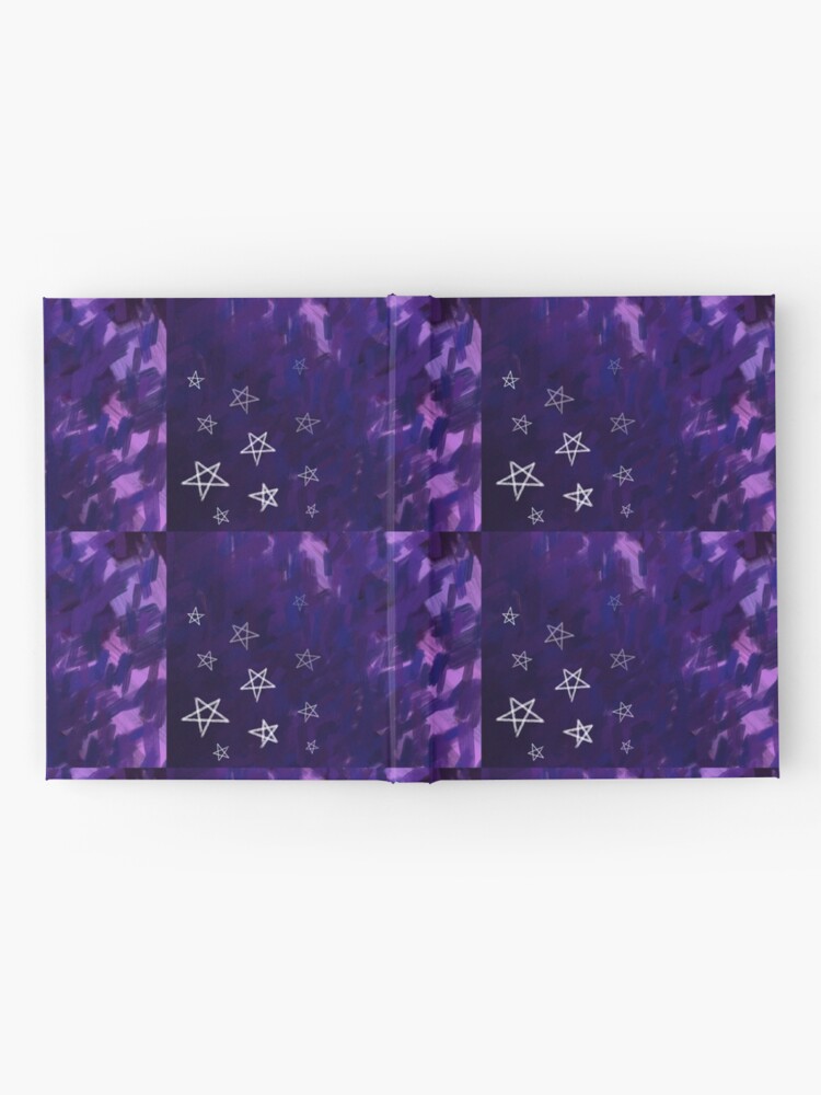 Alternate view of Dark Purple Nighttime, White Stars on Rough Sky Hardcover Journal