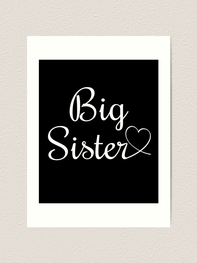 cute-big-sister-little-sister-art-print-for-sale-by-lulaggio-redbubble for Free Printable Big Sister Sign Cute Big Sister Little Sister