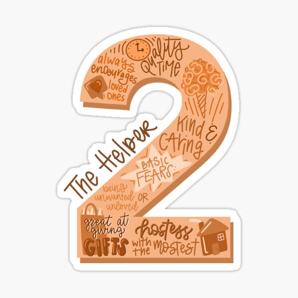 Enneagram Type 2 Sticker Design Sticker