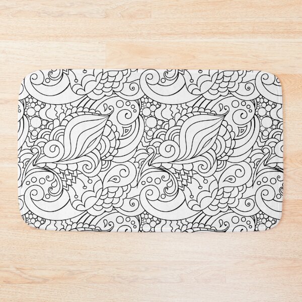 Item preview, Zentangle - Modern Hippie Oriental Pattern with Paisley Motives designed and sold by Veronika Bychkova.