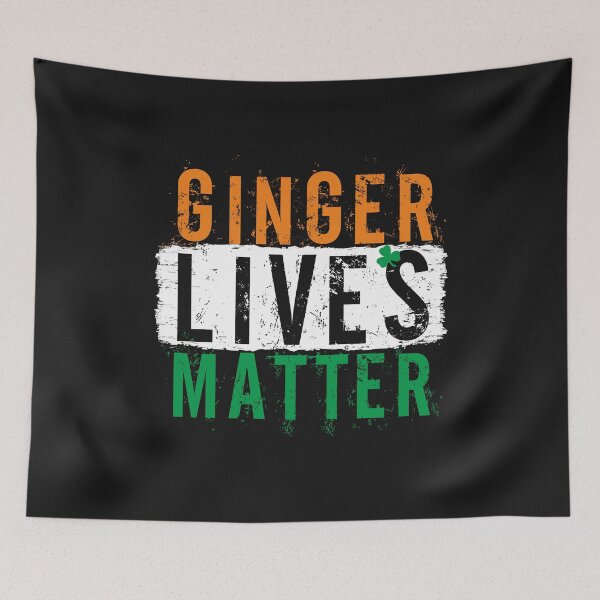 Item preview, Ginger Lives Matter Funny Irish St Patricks Day Humor Gift for Redhead vintage grunge red hair joke quote  designed and sold by alenaz.