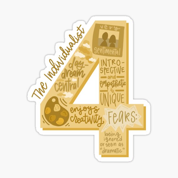 Enneagram Type 4 Sticker Design Sticker