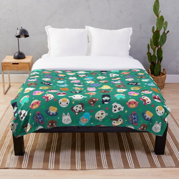animal crossing print Throw Blanket