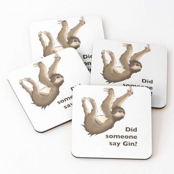 Item preview, Sloth Cute Lazy Did someone say Gin?  designed and sold by Rocket Fox.