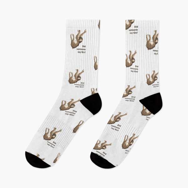 Item preview, Sloth Cute Lazy Did someone say Gin?  designed and sold by Rocket Fox.
