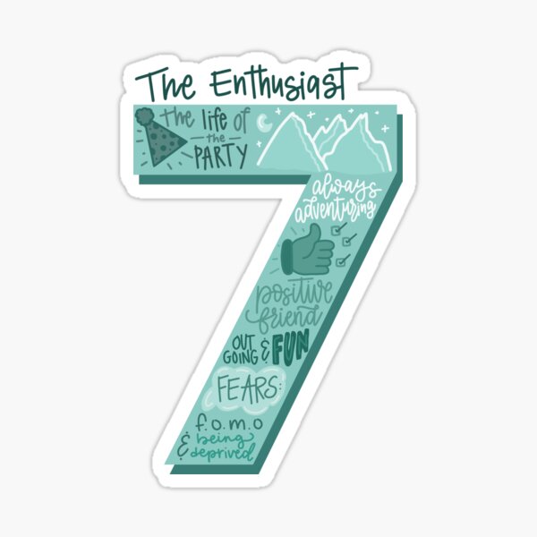 Enneagram Type 7 Sticker Design Sticker