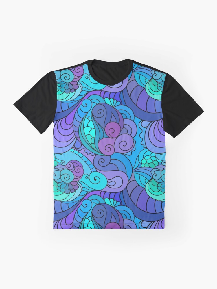 Psychedelic Hippie Chic Blueberry Sky Zentangle Pattern 