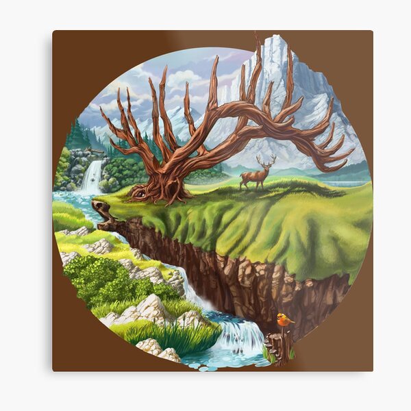 Father Deer Metal Print