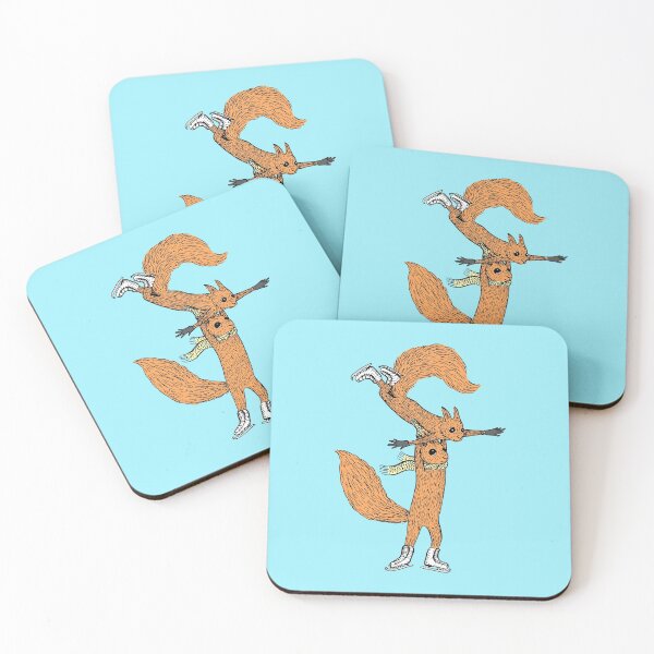 Item preview, Two Figure Skating Squirrels Doing a Lift designed and sold by illucalliart.