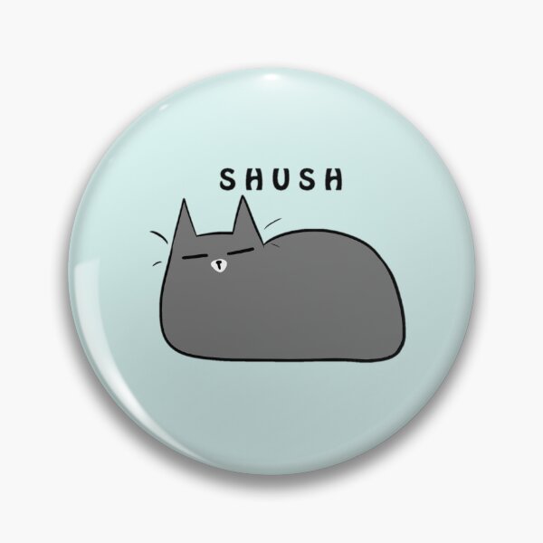 Item preview, Pessimistic Cats - Grey Shush designed and sold by Tsuki’s Corner.