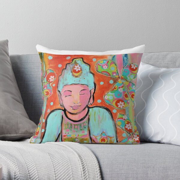 Funky Buddha Throw Pillow