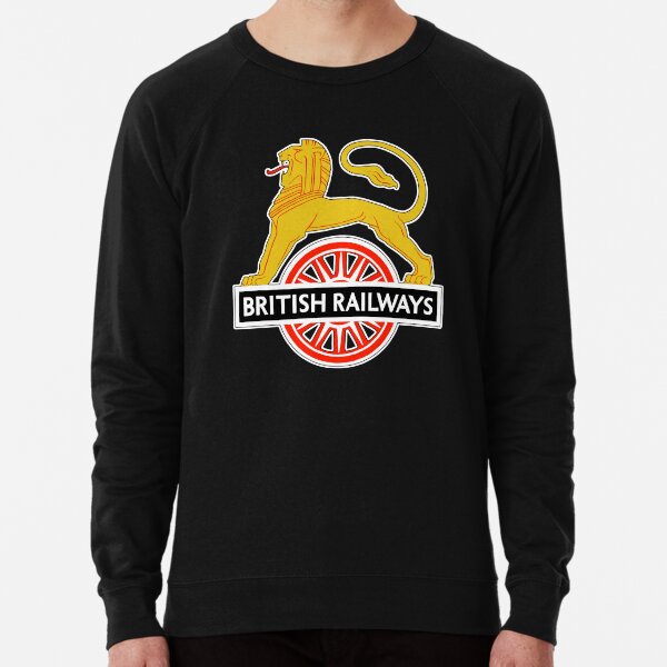 BRITISH RAILWAYS. BR. SIGN. First logo. British Railways. Cycling Lion. Lightweight Sweatshirt