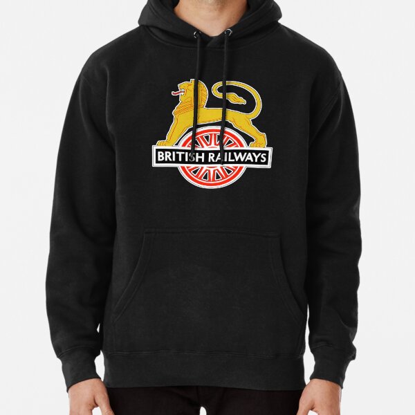 BRITISH RAILWAYS. BR. SIGN. First logo. British Railways. Cycling Lion. Pullover Hoodie