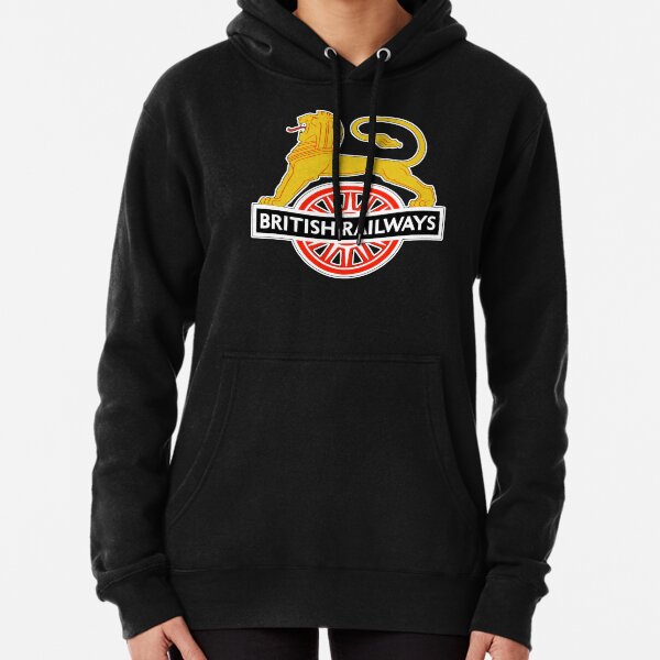 BRITISH RAILWAYS. BR. SIGN. First logo. British Railways. Cycling Lion. Pullover Hoodie