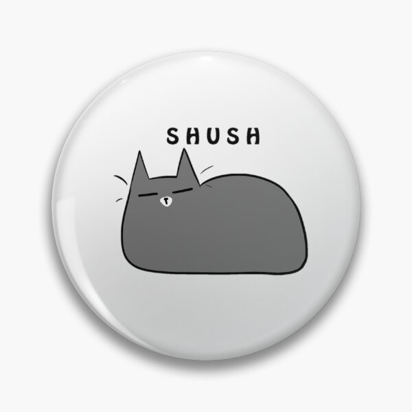 Artikelvorschau, Pessimistische Katzen - Grey Shush entworfen und verkauft von Tsuki’s Corner.