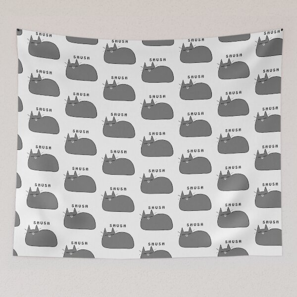 Item preview, Pessimistic Cats - Grey Shush designed and sold by Tsuki’s Corner.