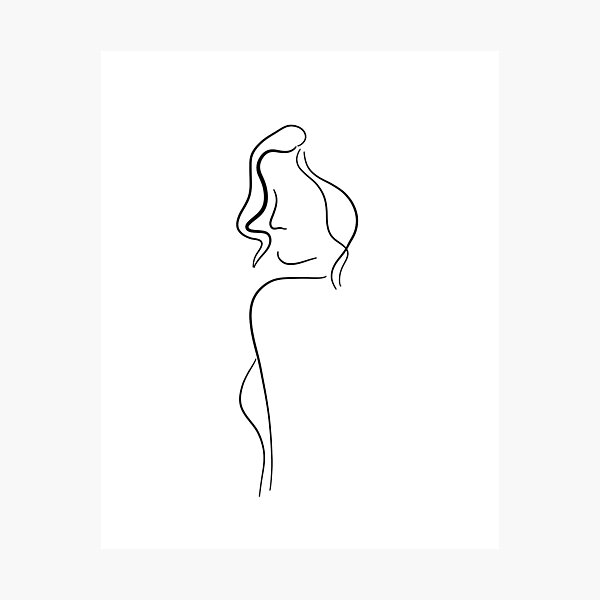 Item preview, Minimalist Woman Line Art Sketch - Sultry Susanna designed and sold by Melody Watson.