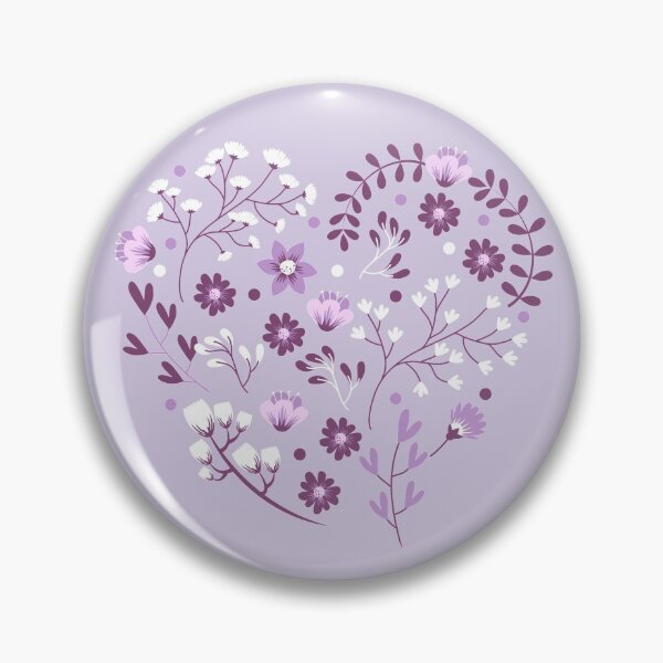 Item preview, purple flower heart designed and sold by EnlightParis.