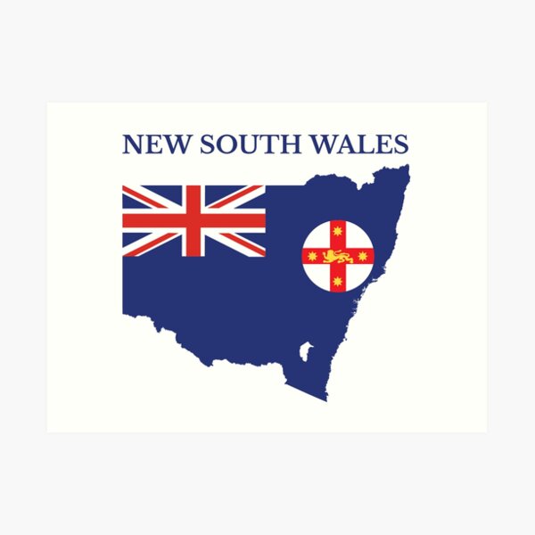 New South Wales, Australian State Art Print