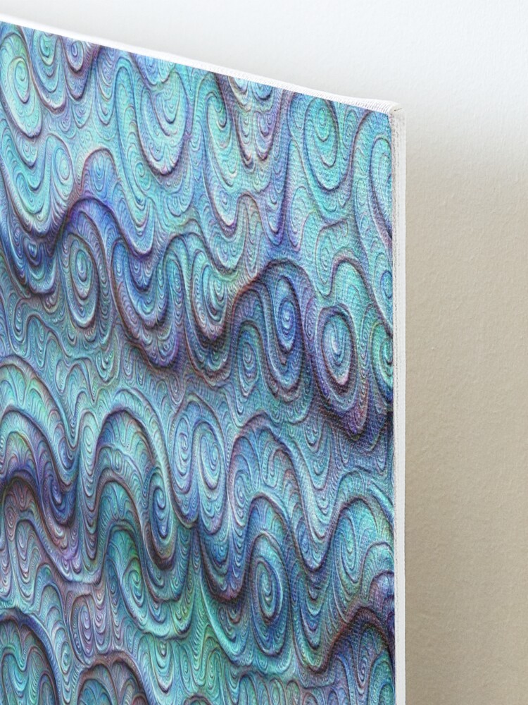 Alternate view of Frozen sea liquid lines and waves #DeepDream Mounted Print