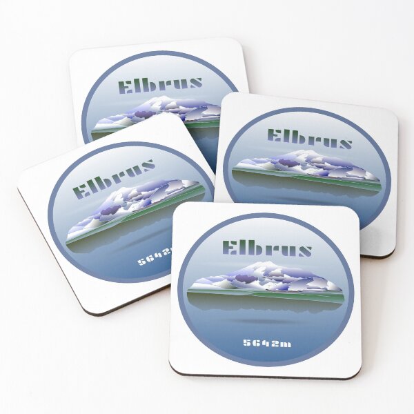 Item preview, Elbrus Mountain, Russia. Elevation 5642m.  Minimalist Illustration. designed and sold by Davey's Designs.