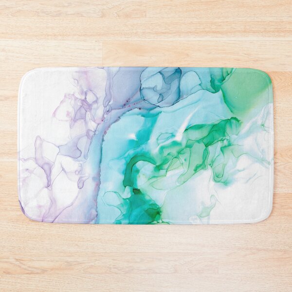 Item preview, Light Purple, Blue, and Green Abstract: Alcohol Ink Painting designed and sold by herzart.