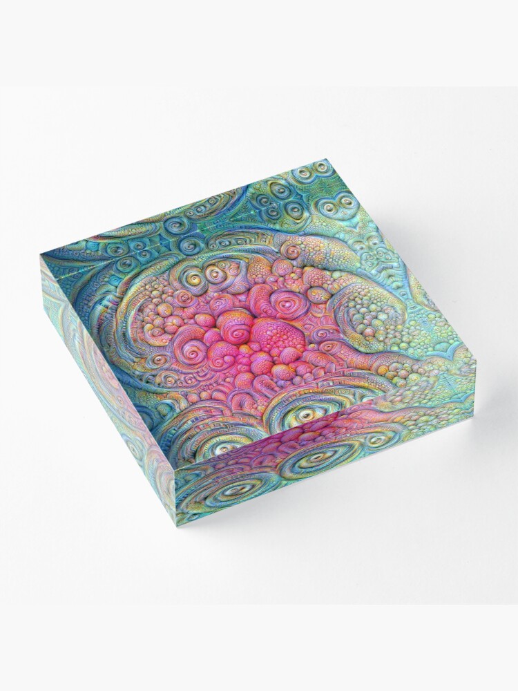 Alternate view of State of matter — Mesophase #DeepDream Acrylic Block
