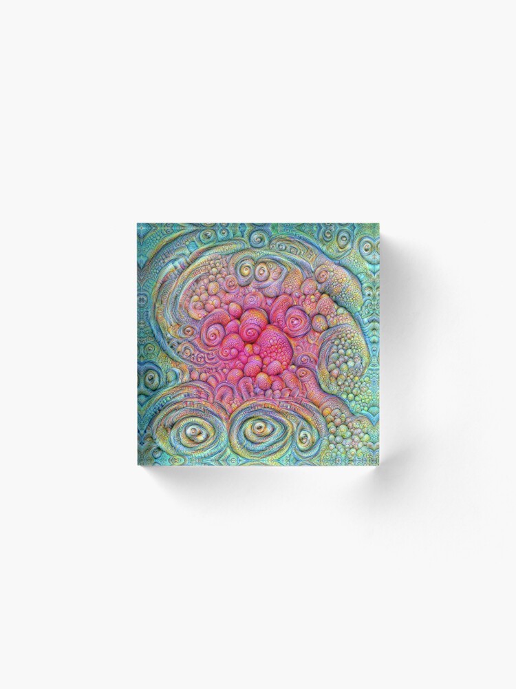 Alternate view of State of matter — Mesophase #DeepDream Acrylic Block