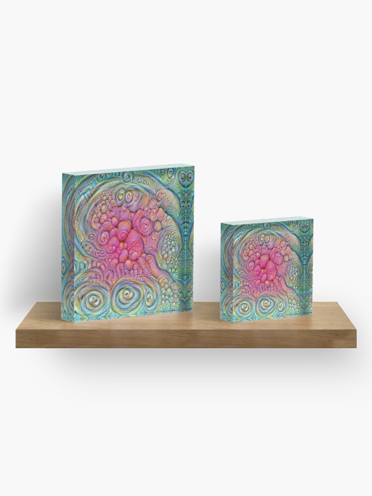 Alternate view of State of matter — Mesophase #DeepDream Acrylic Block