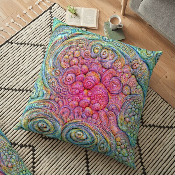 State of matter — Mesophase #DeepDream Floor Pillow